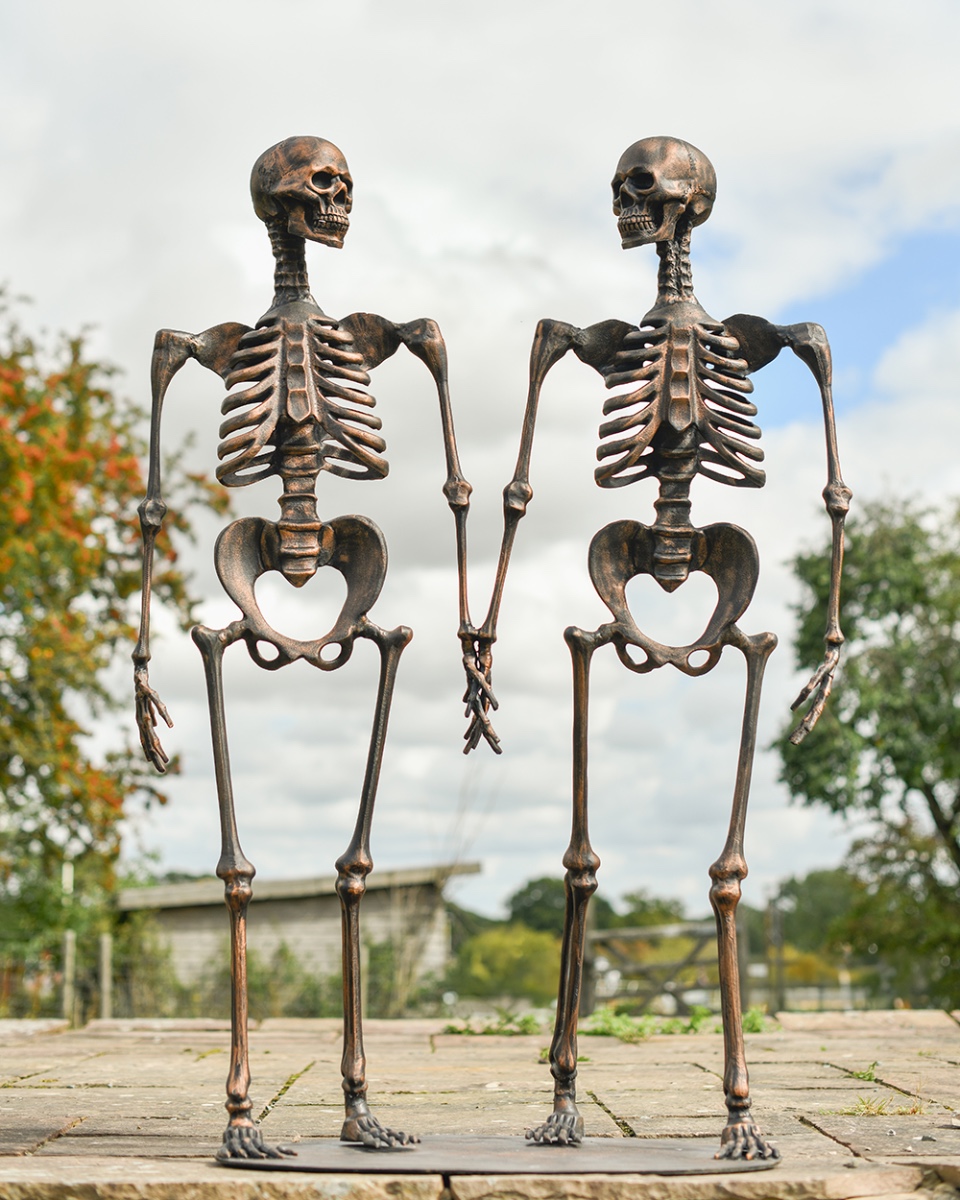 'Love Never Dies' Aluminium Skeleton Sculpture