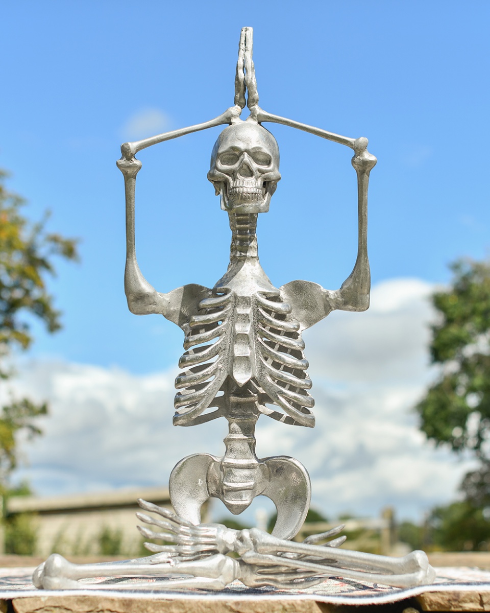 'Pax' The Tranquil Aluminium Skeleton Sculpture