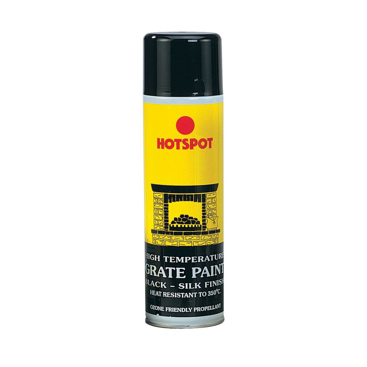 Silk Black Heat Resistant Fire Grate Paint - 450ml