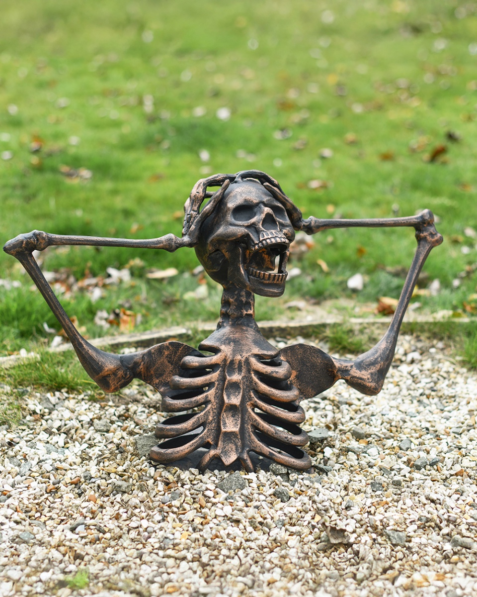 The Bronze 'Unearthed Despair' Aluminium Skeleton Sculpture