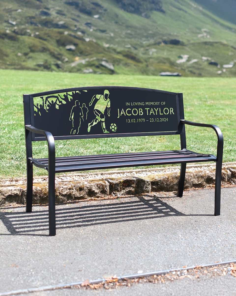 Iron & Steel Football Memorial Bench