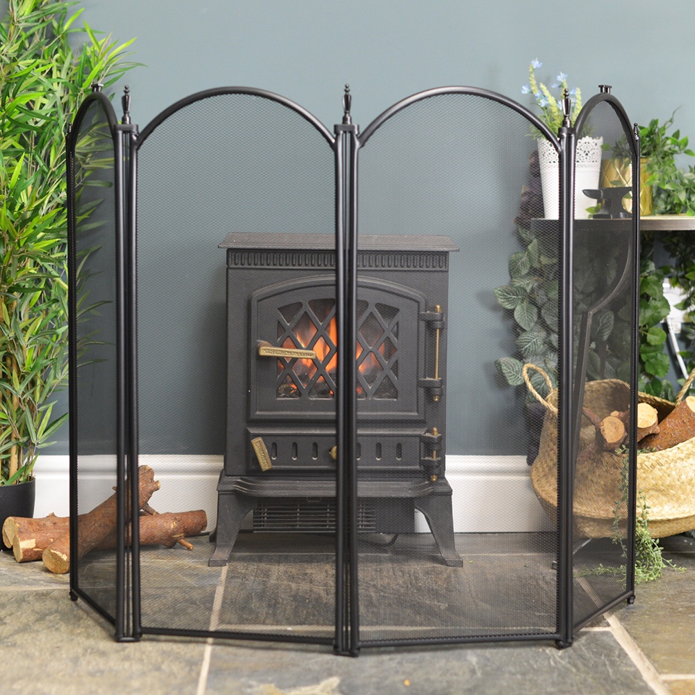 'Romsfield' Large Black Four Fold Fi…