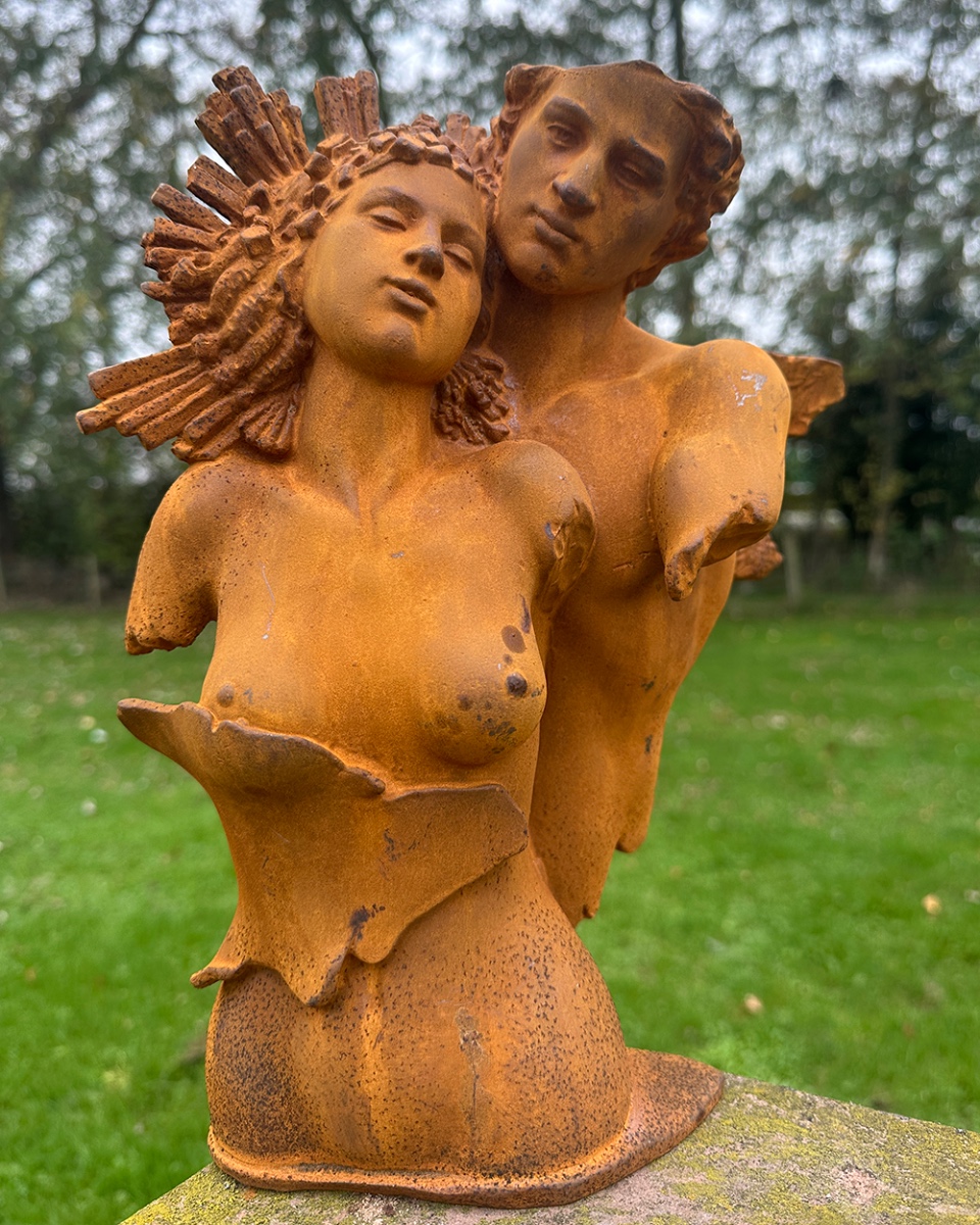 Rustic Cast Iron Affectionate Couple…