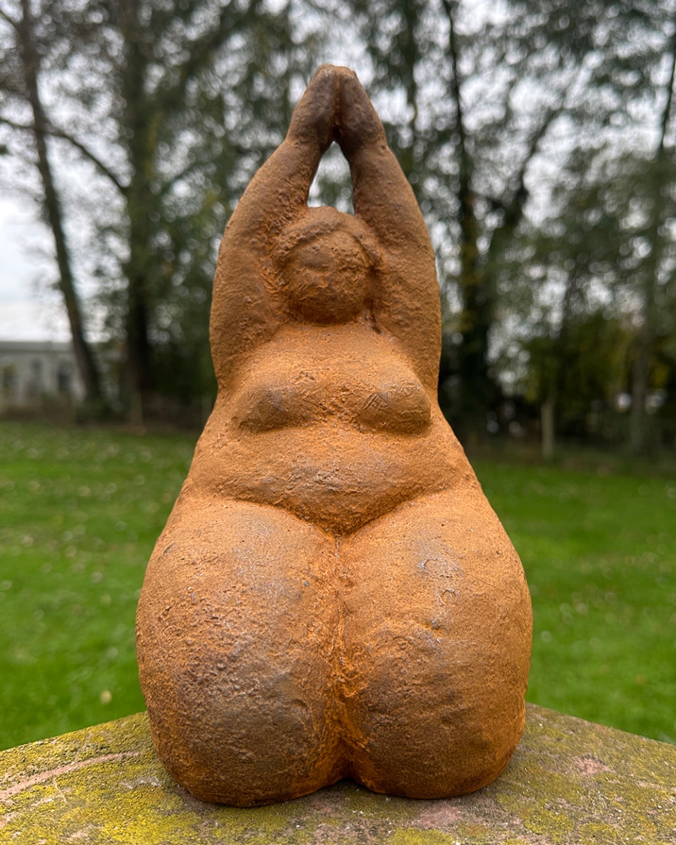 Rustic Cast Iron The Uplifted Garden Sculpture