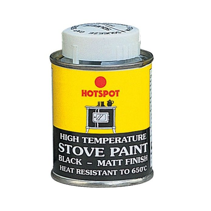 Matt Black Heat Resistant Stove Paint - 100ml