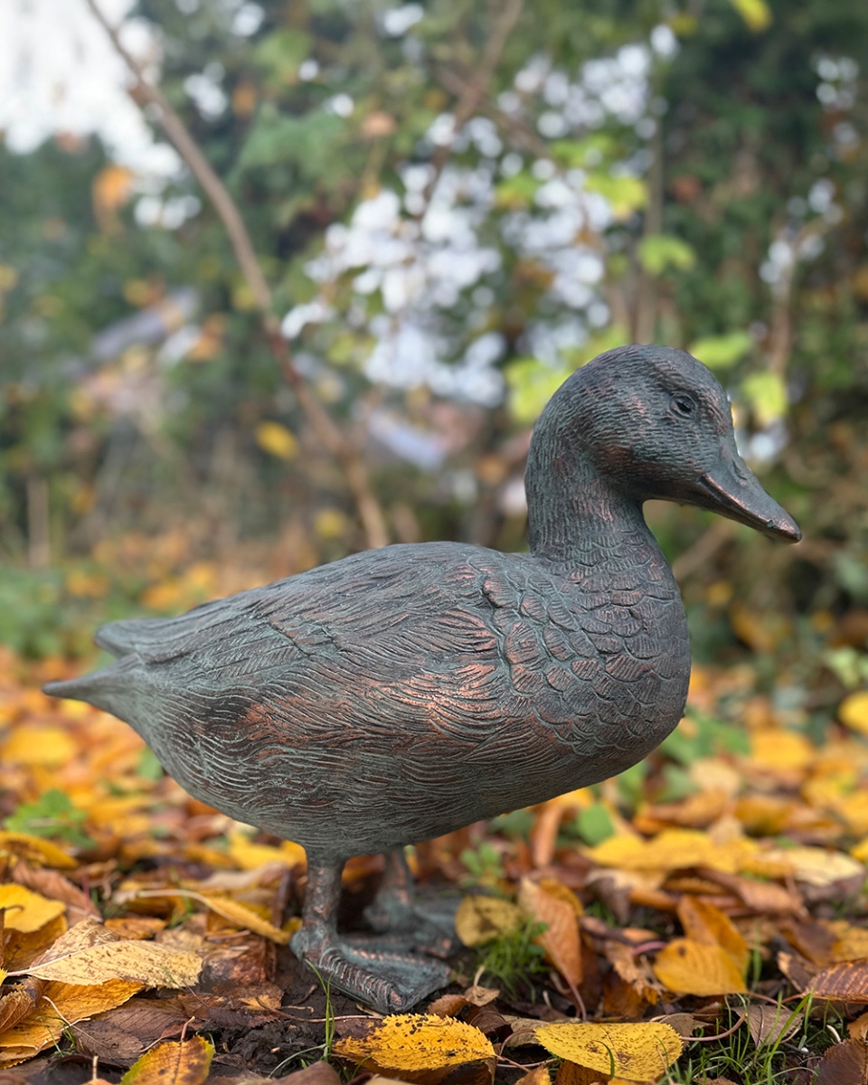 Cast Aluminium 'Neptune' The Verdigris Duck Sculpture