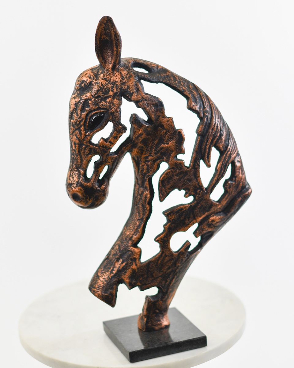 Cast Aluminium 'The Stallion' Home Ornament - Copper