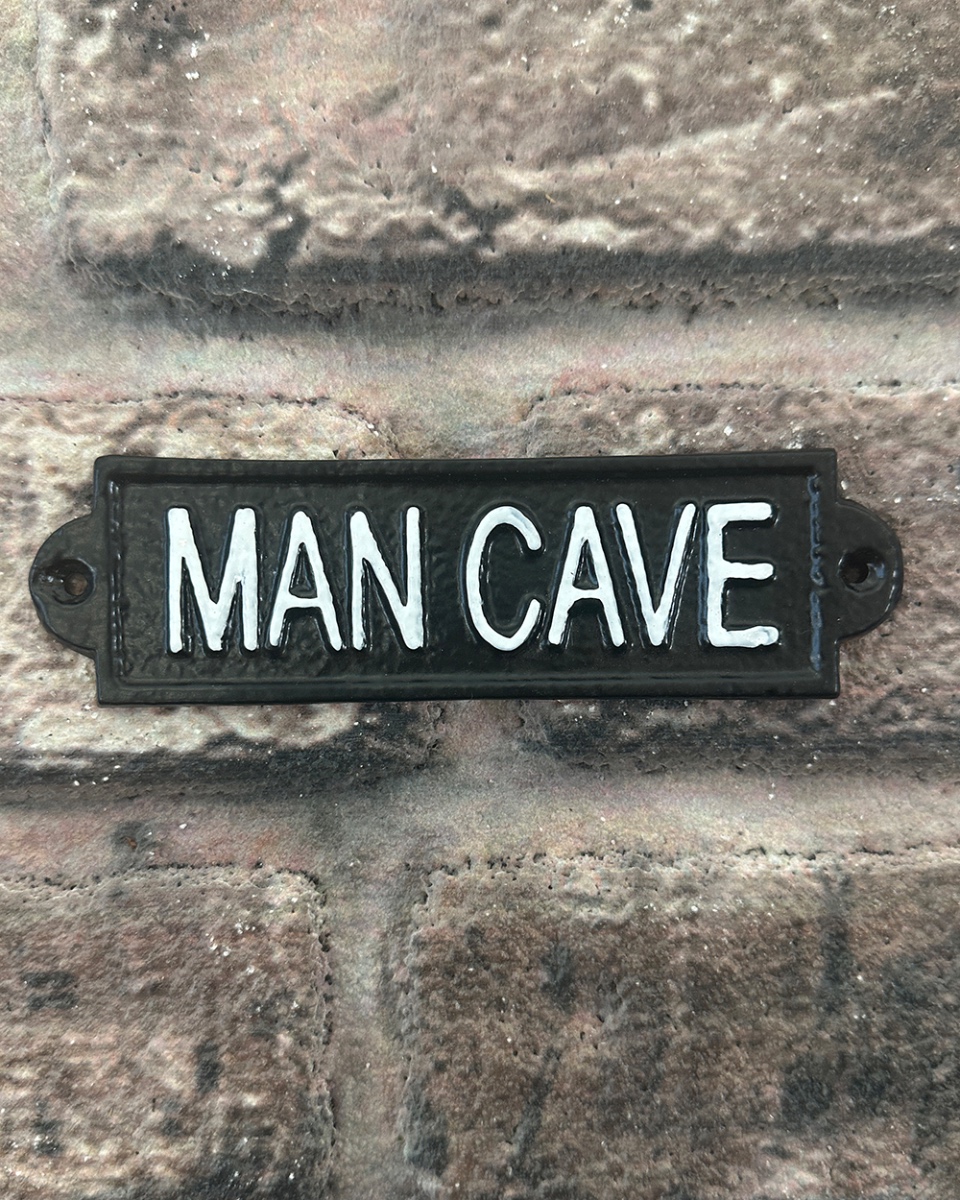 Cast Iron 'Man Cave' Decorative Sign