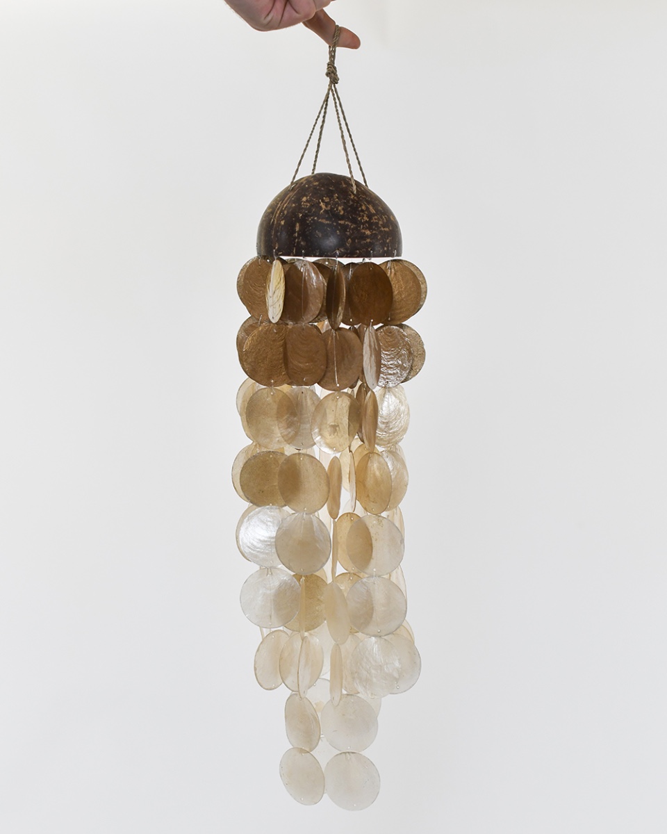 Deluxe Coconut & Shell Gold Wind Chime