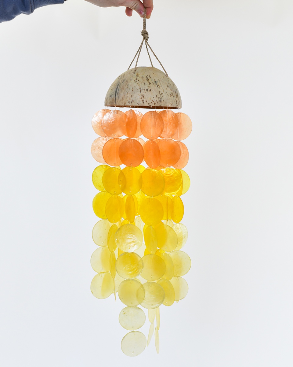 Deluxe Coconut & Shell Orange Wind Chime