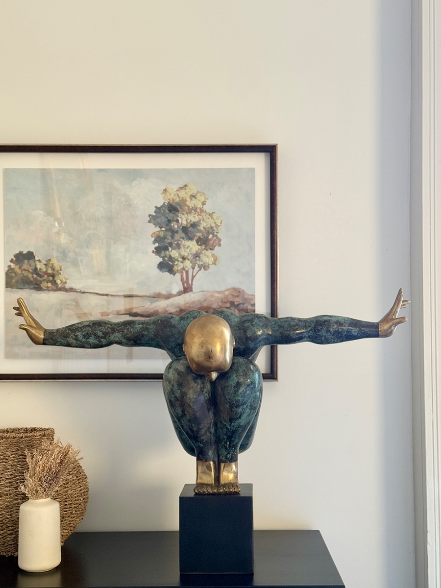 Bronze 'Celestial Leap' Home Ornament