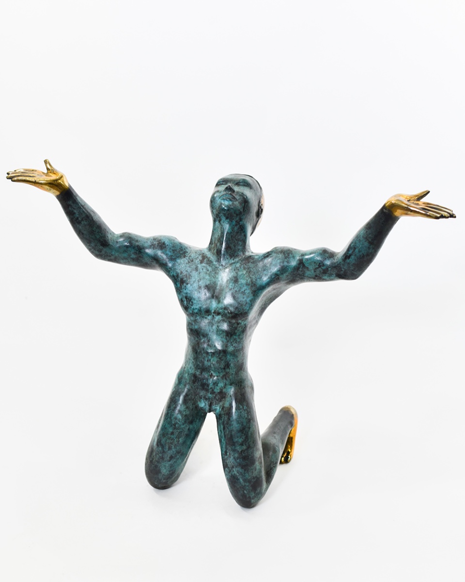Bronze 'Golden Supplicant' Home Ornament