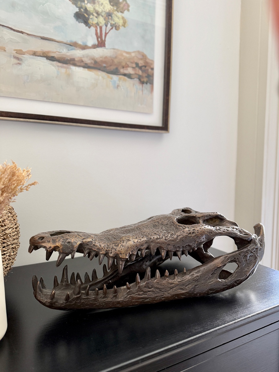 Bronze 'Rivers Grin' Home Ornament