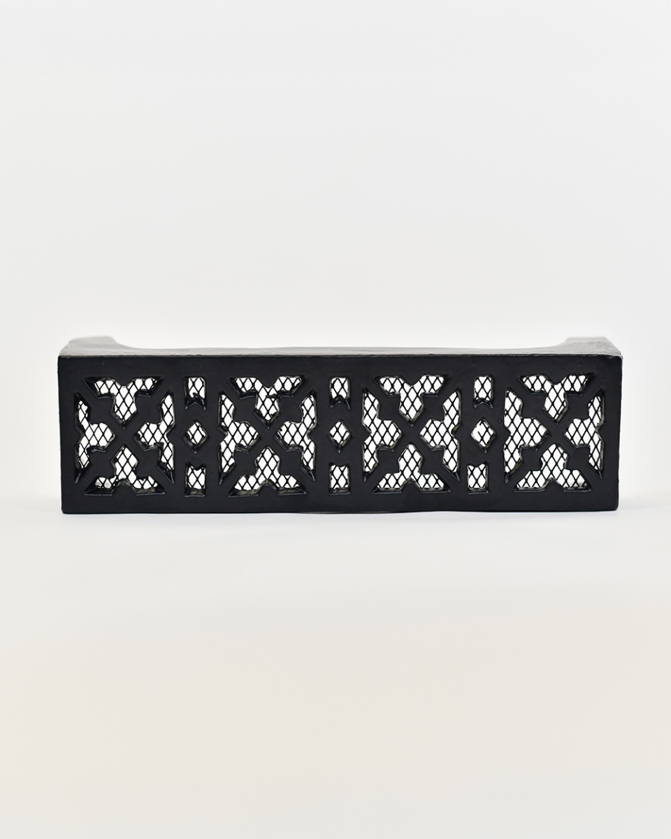 'Briarwood' Black Cast Iron Air Brick - 9" x 3"