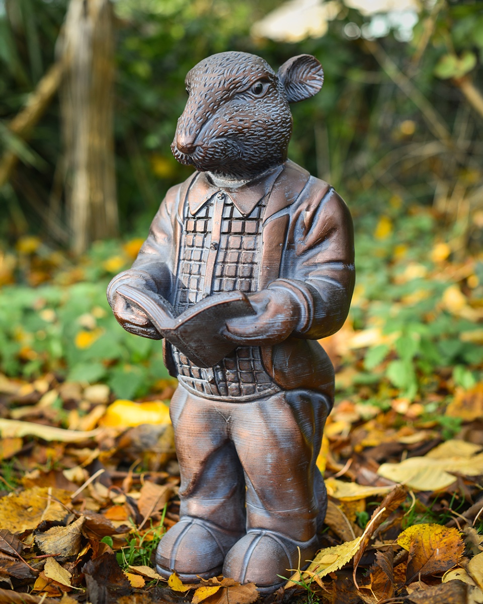 Bronze & Verdigris 'Reading Mr Rat' …