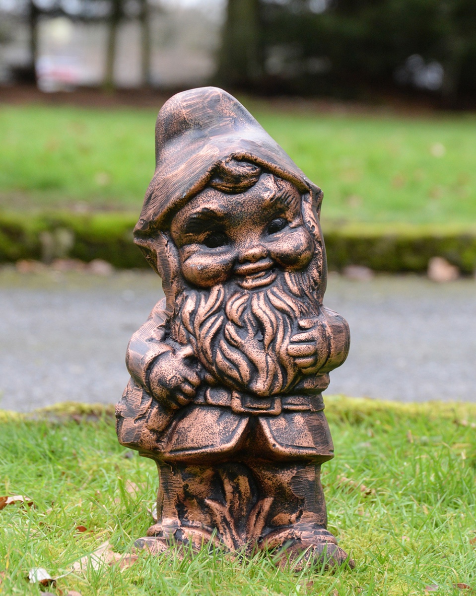 Cast Aluminium 'Buckle' The Garden Gnome - Copper