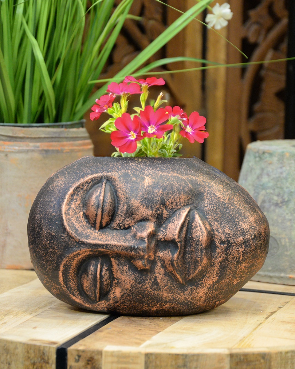 Cast Aluminium 'Hypnos' Ornate Face Planter