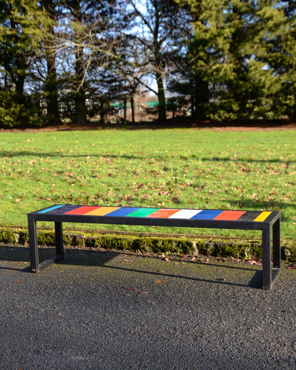 'Chroma' Recycled Oil Drum Bench Seat