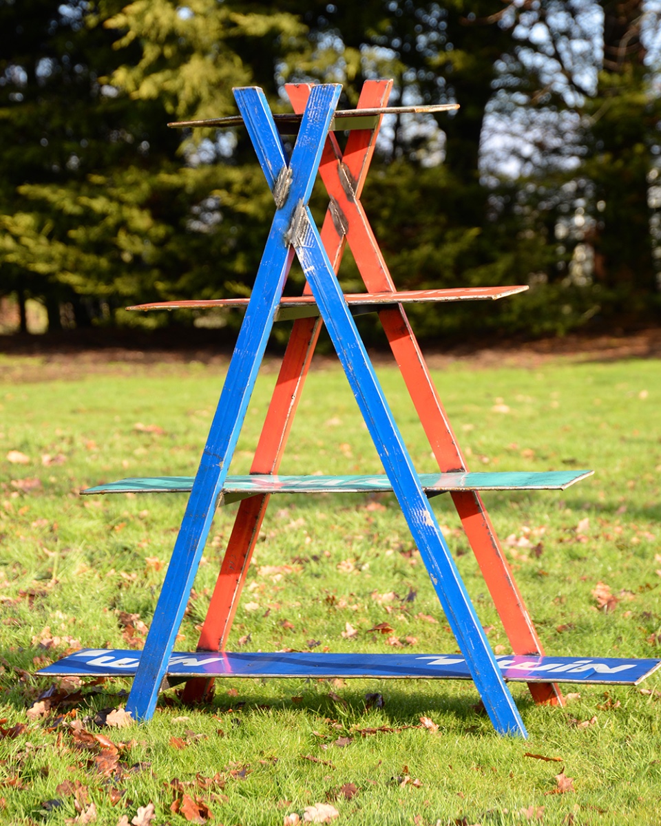 'Delta' Recycled Oil Drum Shelving Unit