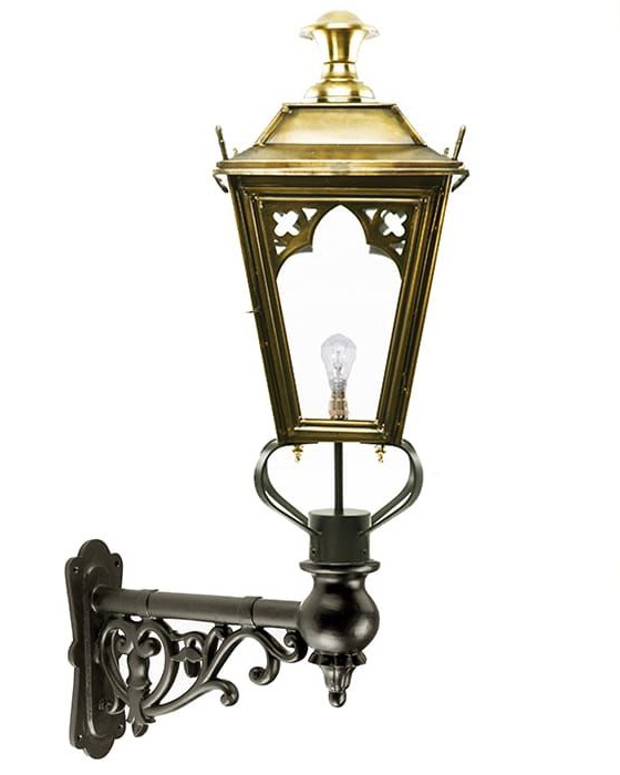 Gothic Brass Lantern on Capella Bracket