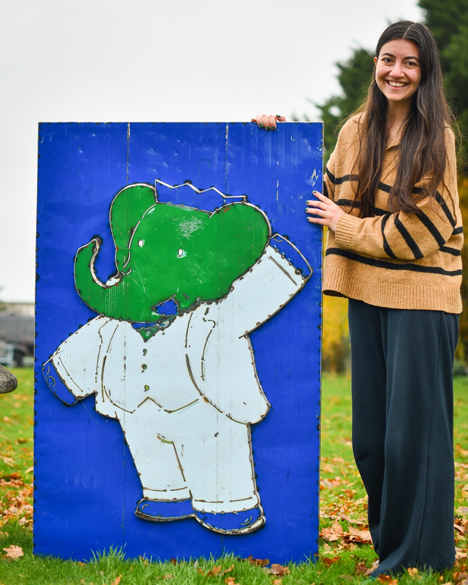 'Elephant King' Recycled Oil Drum Artwork