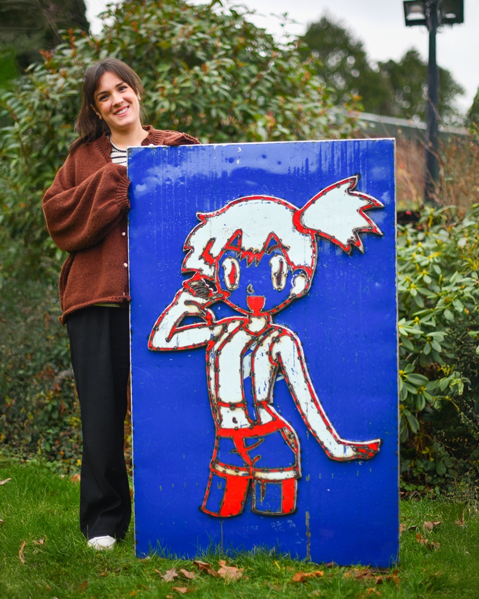 'Gym Leader' Anime Recycled Oil Drum Artwork