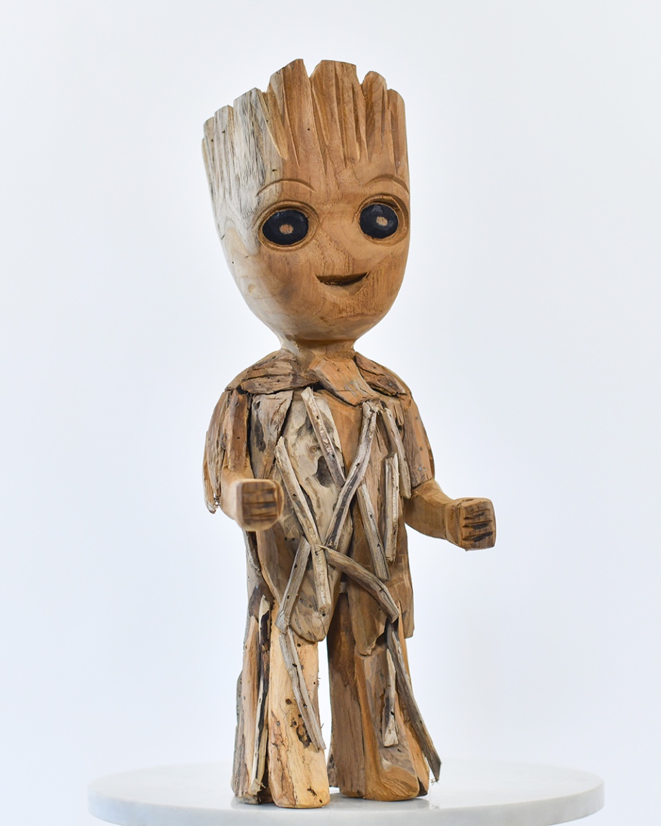 Teak Driftwood 'Baby Root' Sculpture - 40cm
