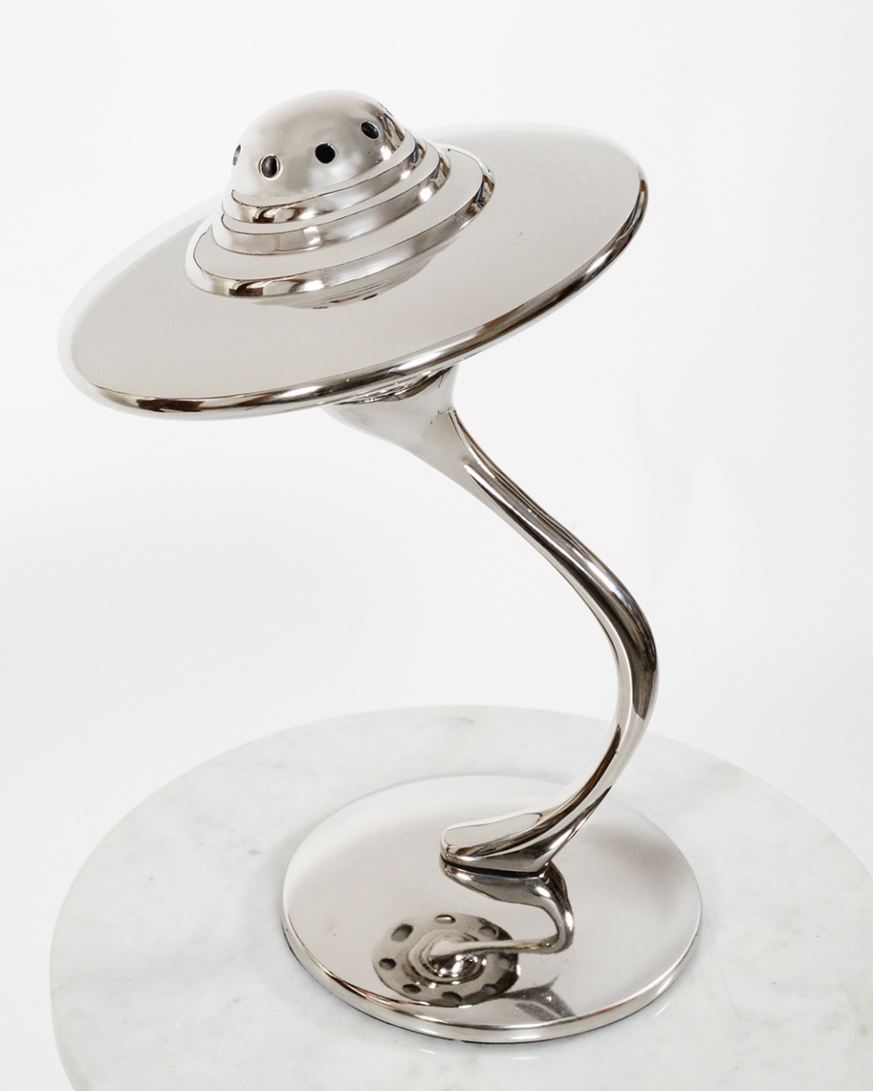 'Astro-Disc UFO' Nickel Plated Home Ornament