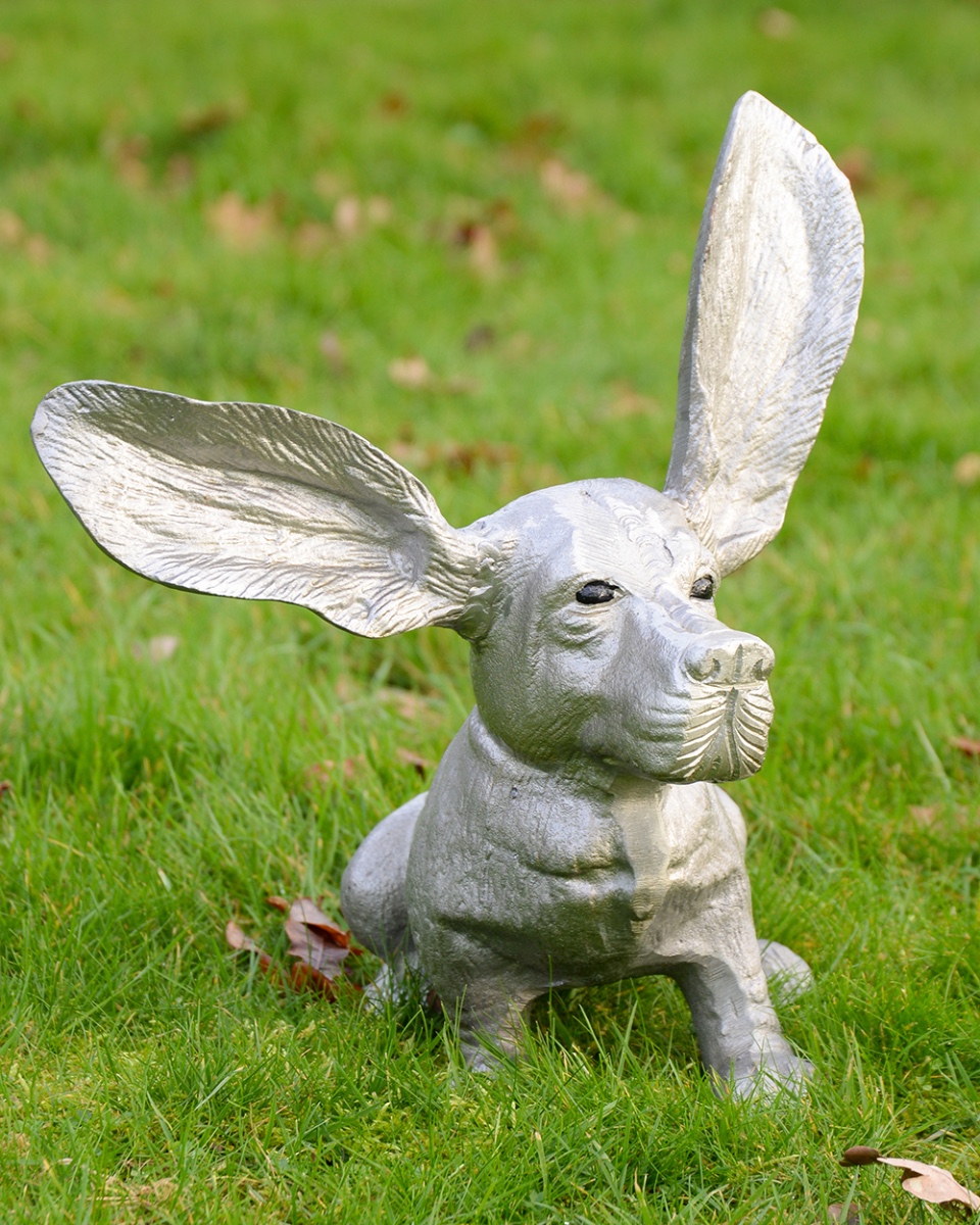 Cast Aluminium 'Radar' The Basset Hound Garden Sculpture