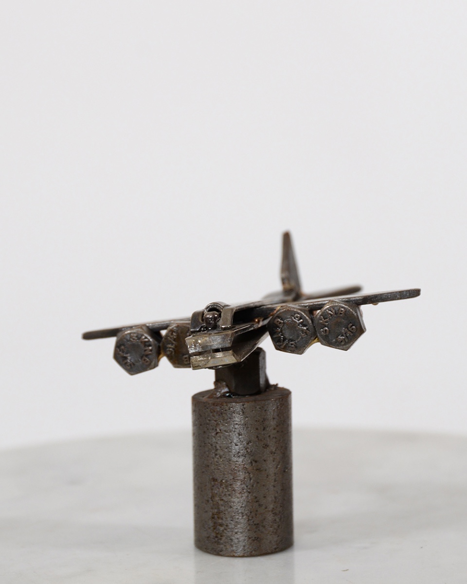 'Clipper' The Airplane Scrap Metal Art Sculpture