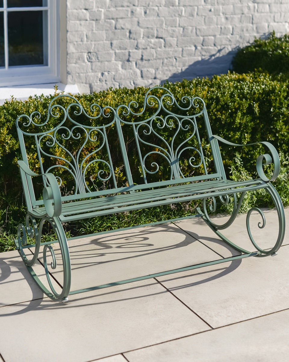 'Ellingworth' Sage Green Rocking Garden Bench
