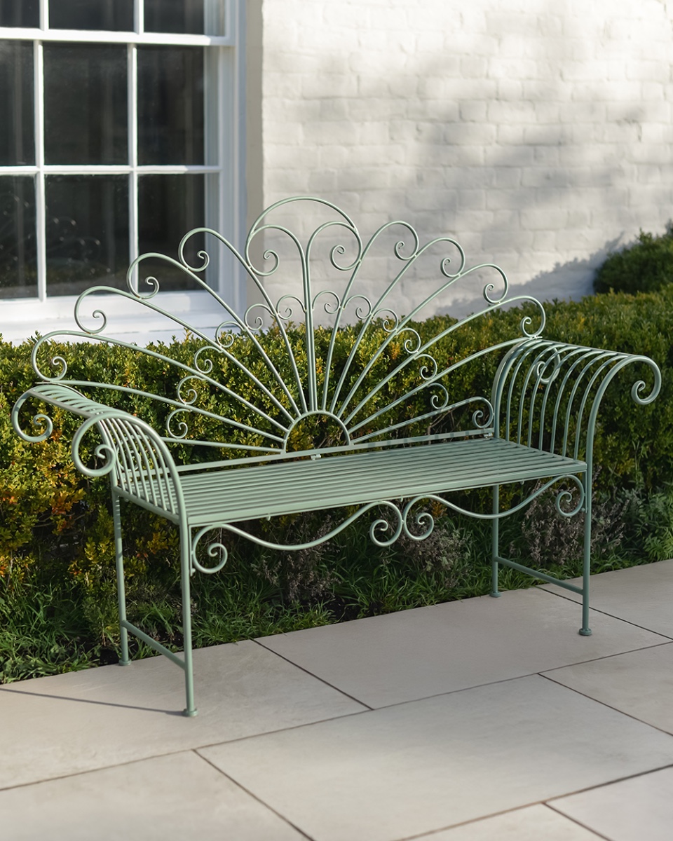 'Manor Guardian' Sage Green Garden Bench