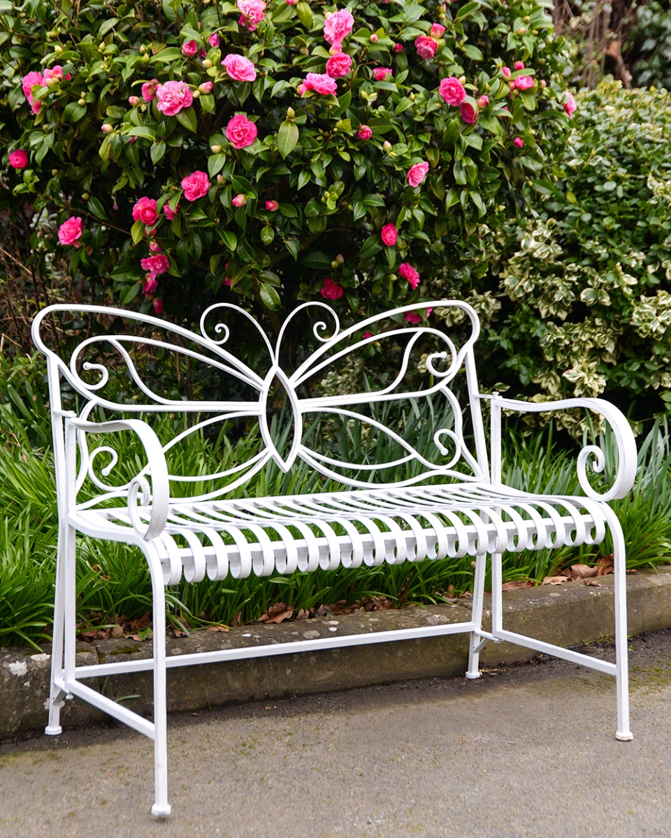 'Camellia' Ornate Two Seater Garden Bench