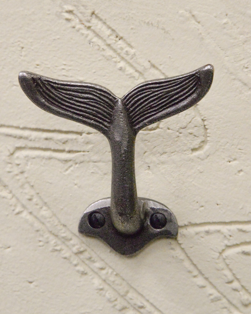 Antique Cast Iron Whale Fin Coat Hoo…