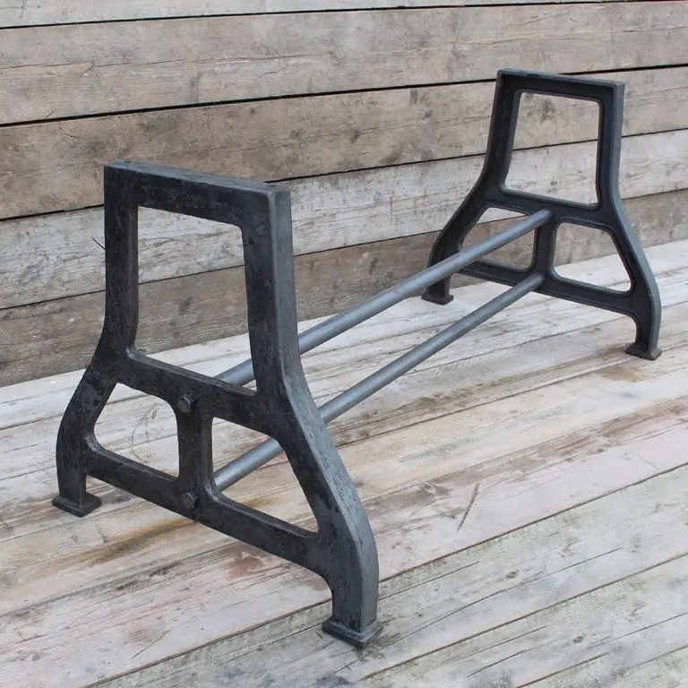 Ornate Iron Dining Table End Frame -…