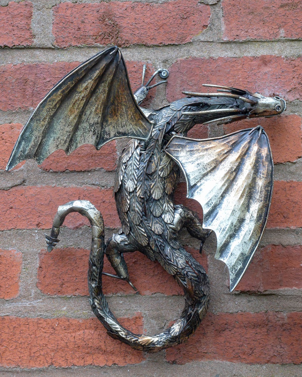 'The Sentry' Burnished Metal Dragon …