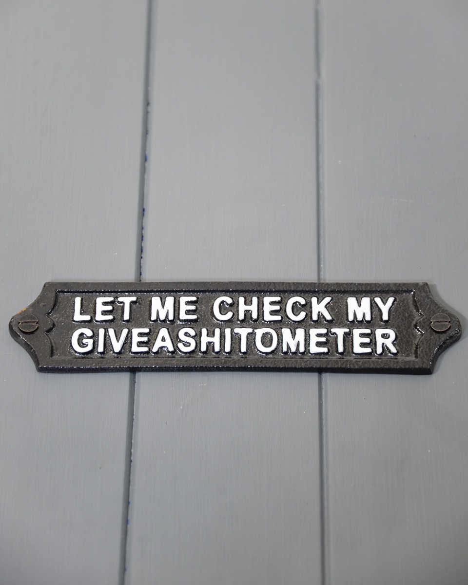 Cast Iron 'Giveashitometer' Humour S…