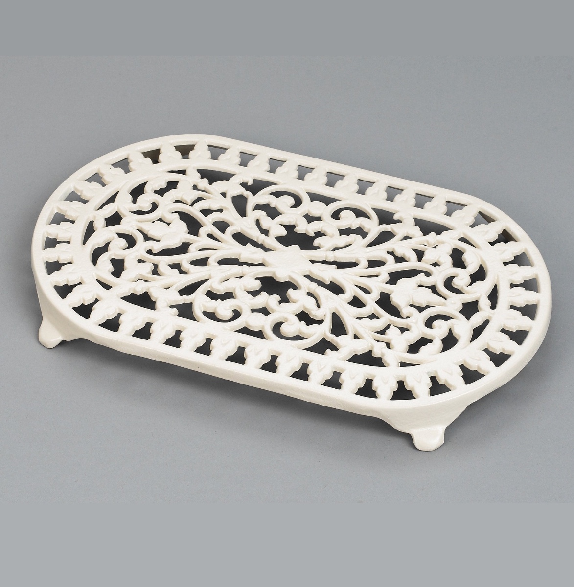 Ornate Filigree Cast Iron Trivet