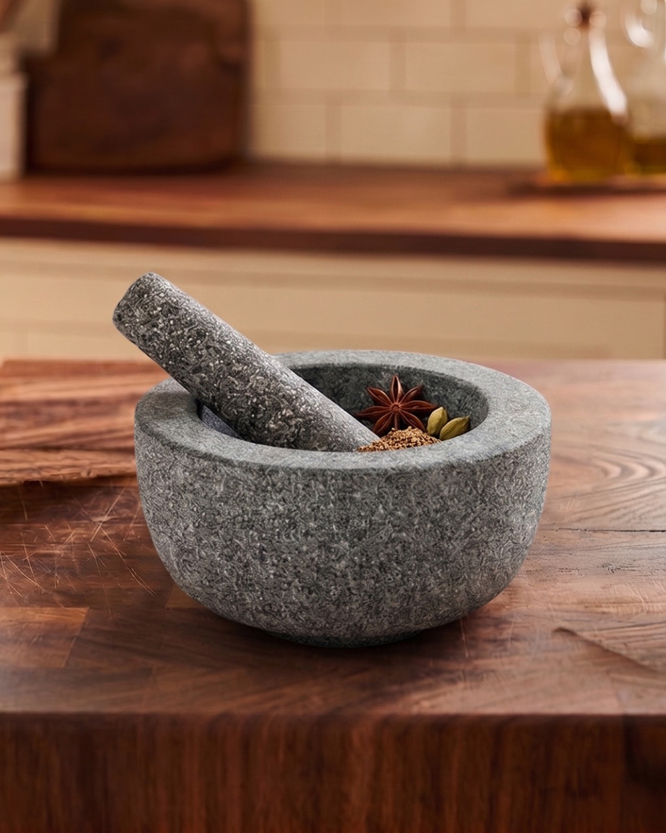 Traditional Granite Pestle & Mortar - 20cm