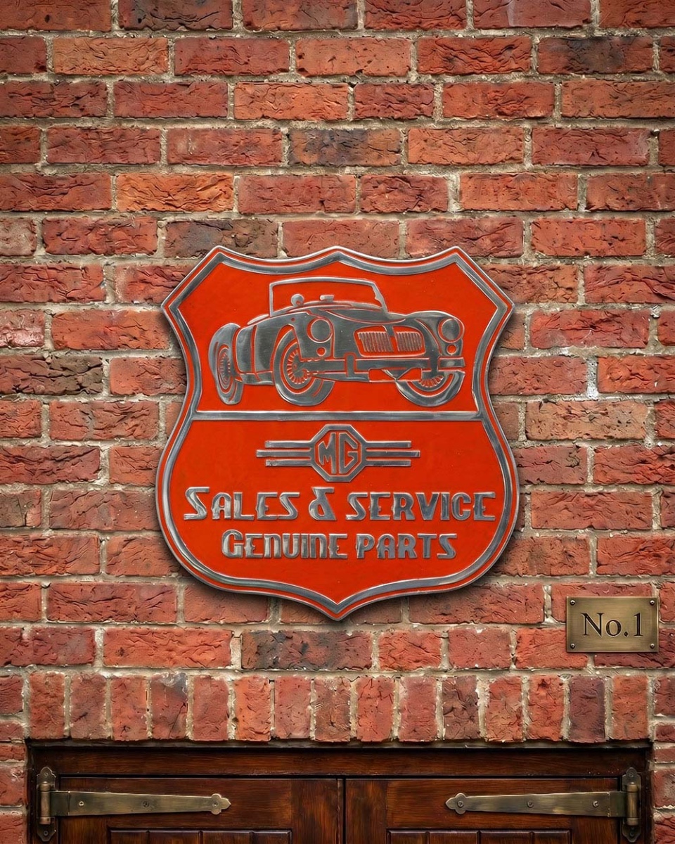 Cast Aluminium 'MG Sales & Service' …