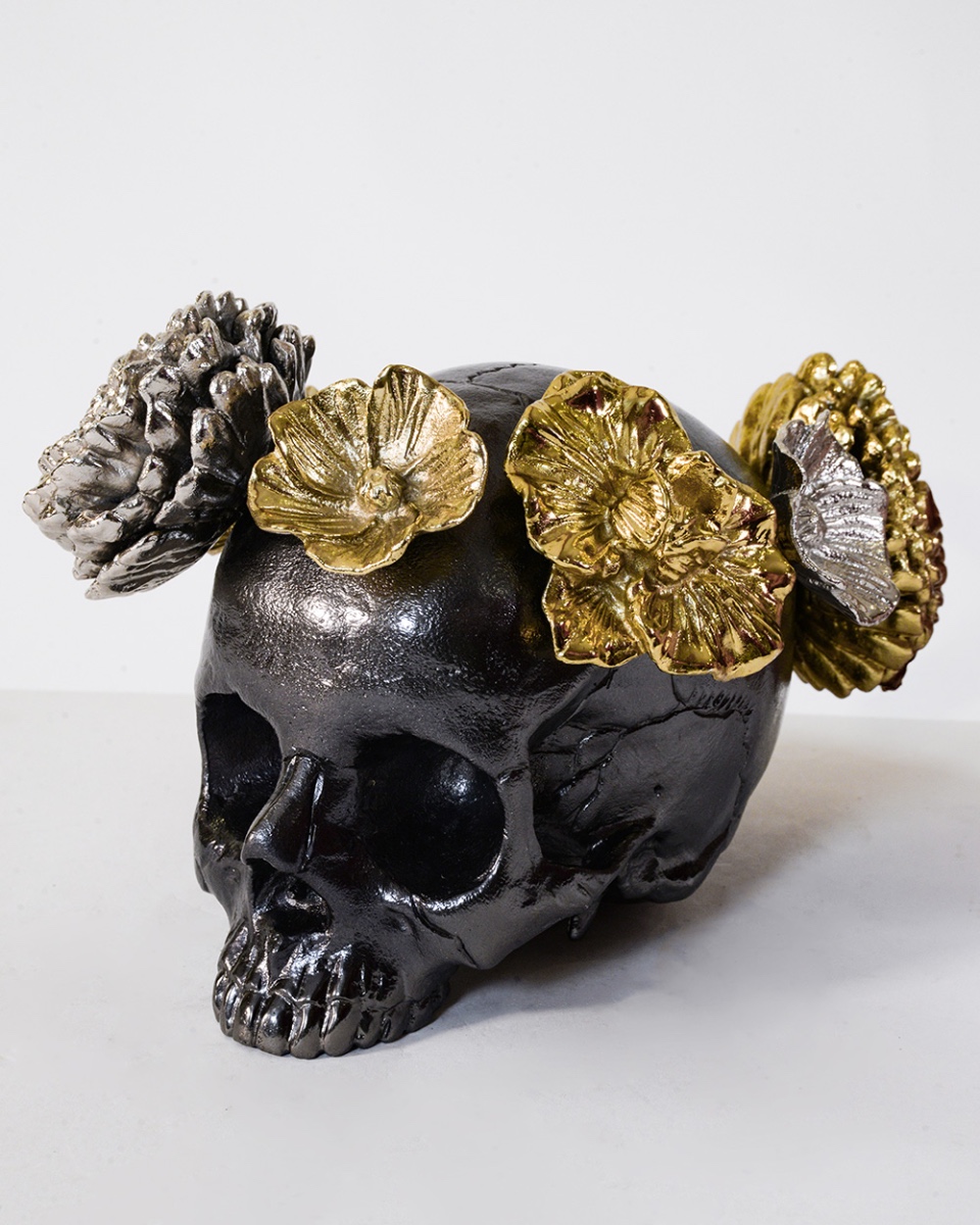 'Bimetallic Blossoms' Skull Interior…