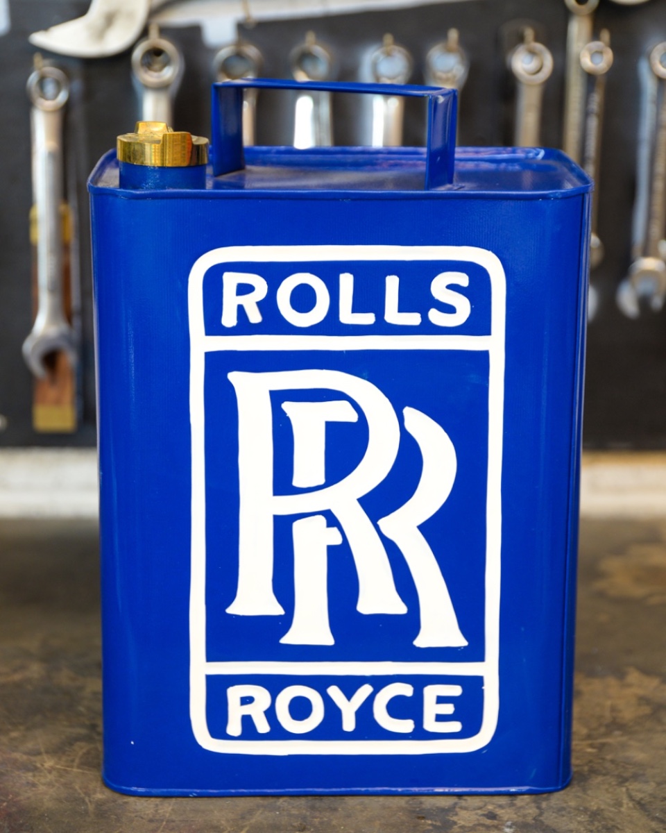 Vintage 'Rolls Royce' Decorative Fuel Can
