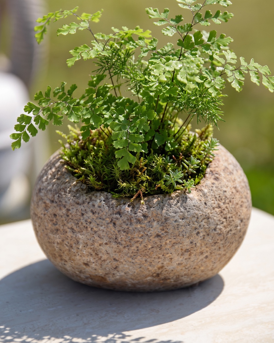 Extra Small Decorative Natural Stone Planter