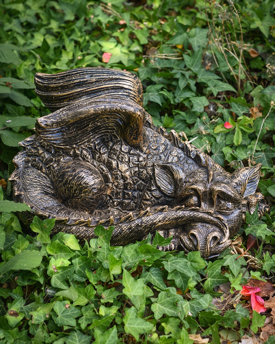 Bronze 'Dreamscale' The Sleeping Dragon Garden Sculpture