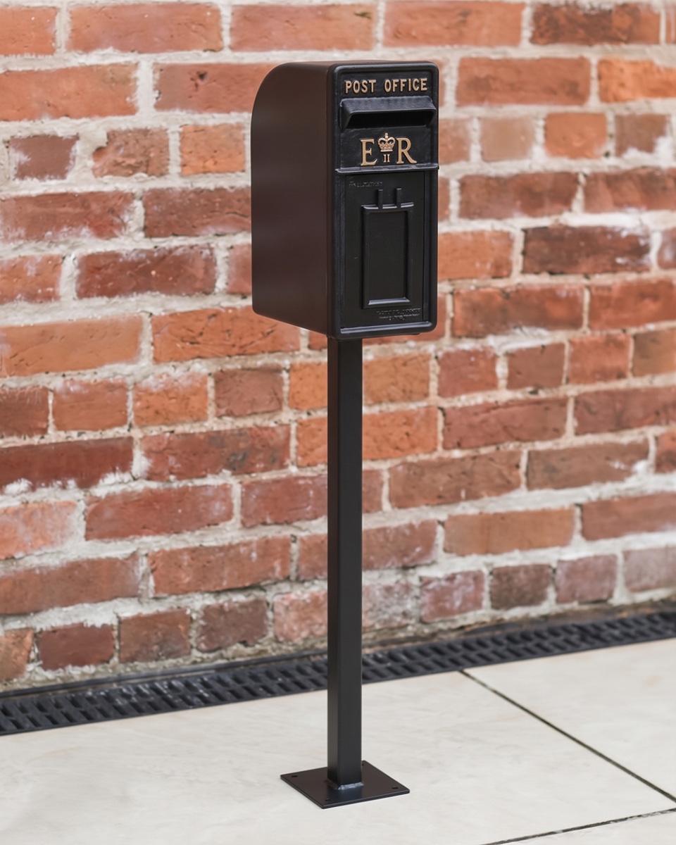 Black Freestanding Post Box Stand