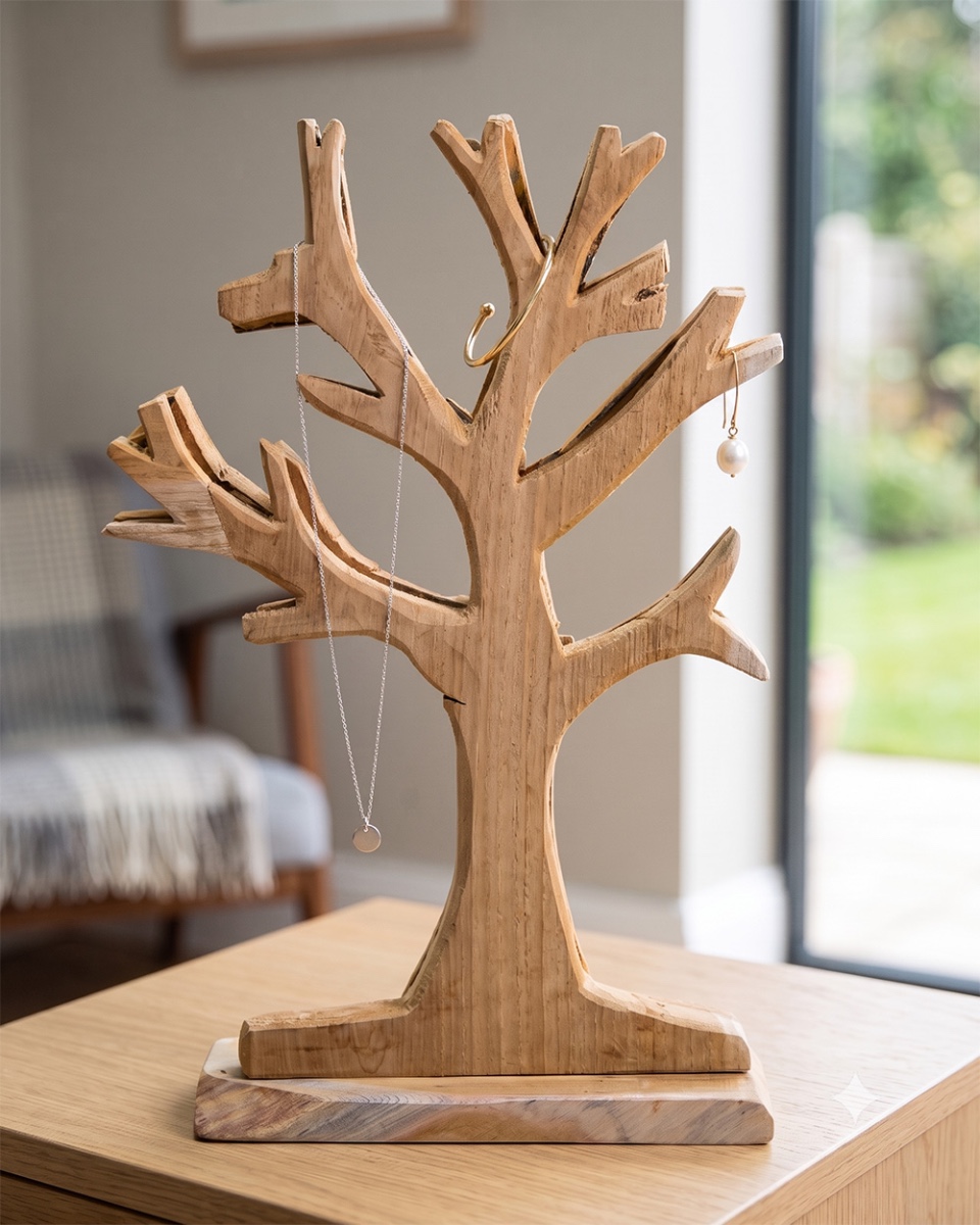 Teak Driftwood Jewellery Tree Ornament