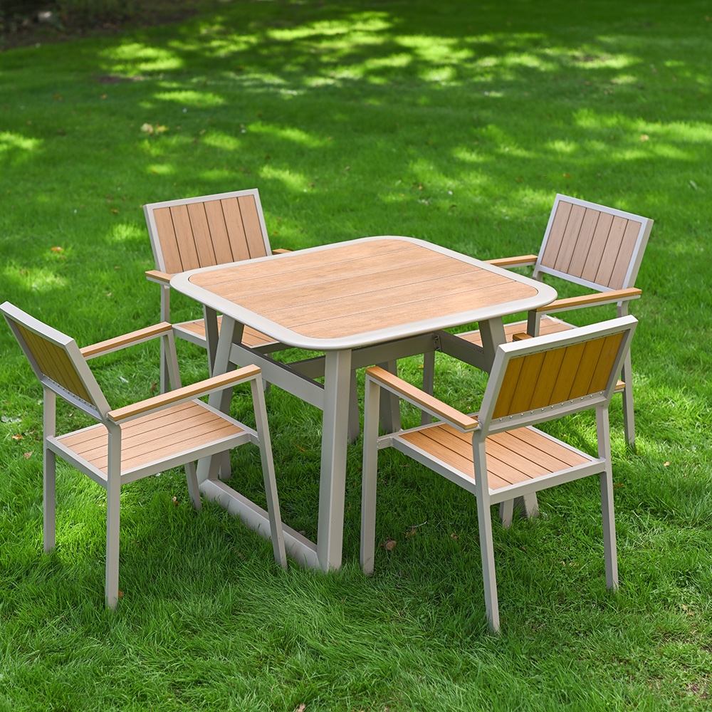 'Avena' Champagne Four Seater Garden Dining Set