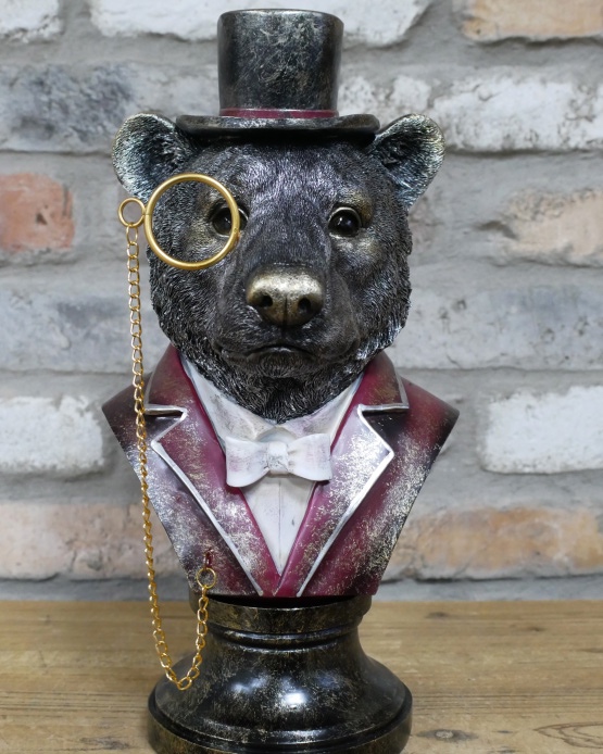 'Barnaby Blackpaw' Resin Bear Bust