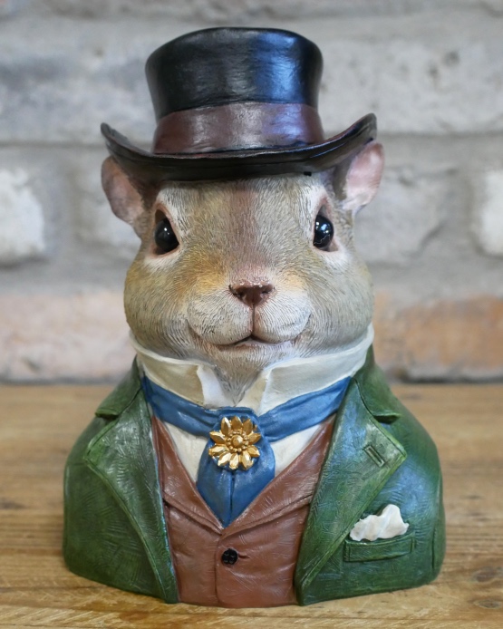 'Bewhiskered Baronet' Resin Mouse Bust