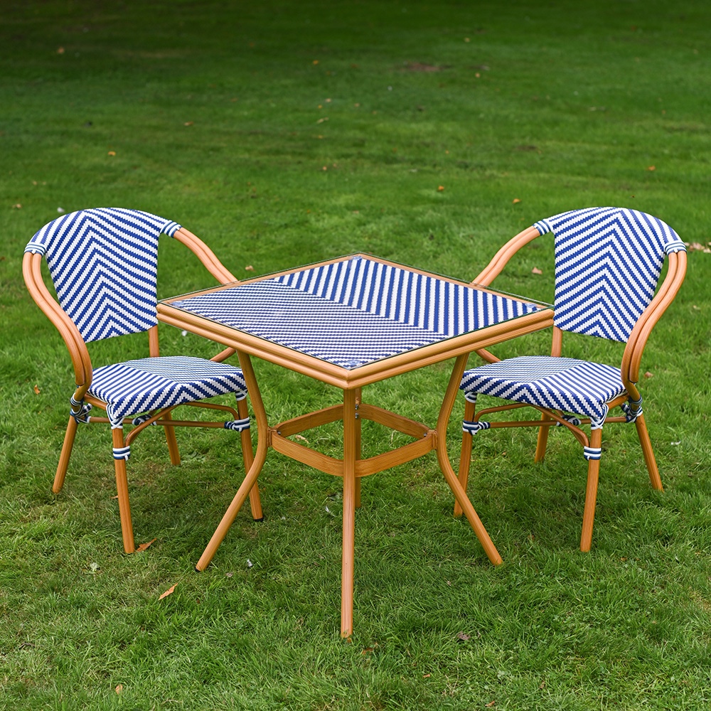 'Bleuet' Blue Parisian Bistro Set